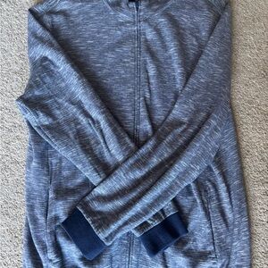 C2 by Calibrate Men's Heathered Blue Zip-Up Sweater